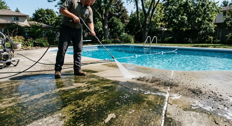 Pool Deck Algae Removal Service